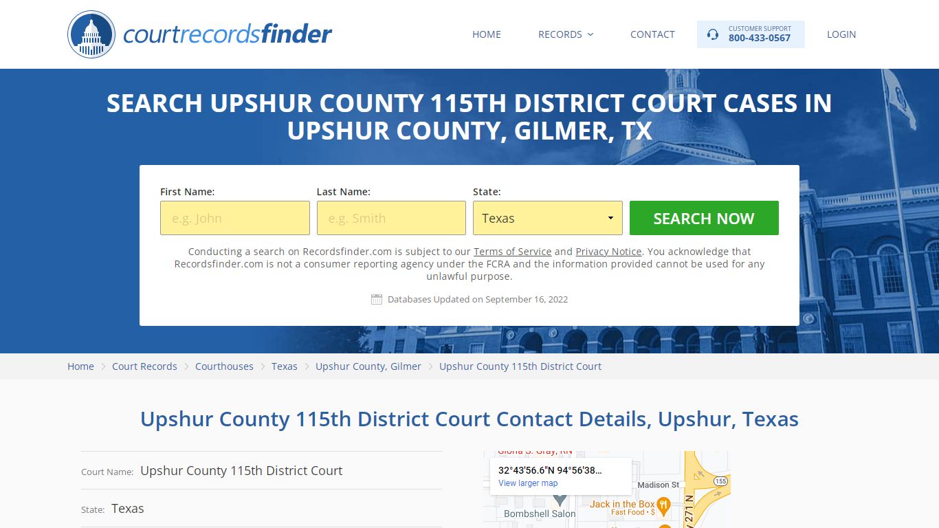 Upshur County 115th District Court Case Search - RecordsFinder